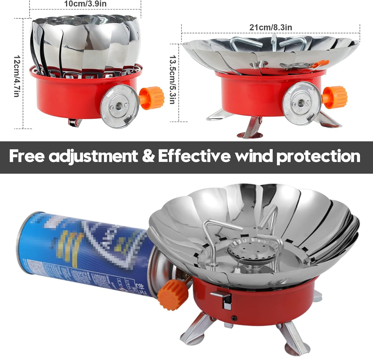 Portable Stainless Steel Gas Stove for Outdoor Camping