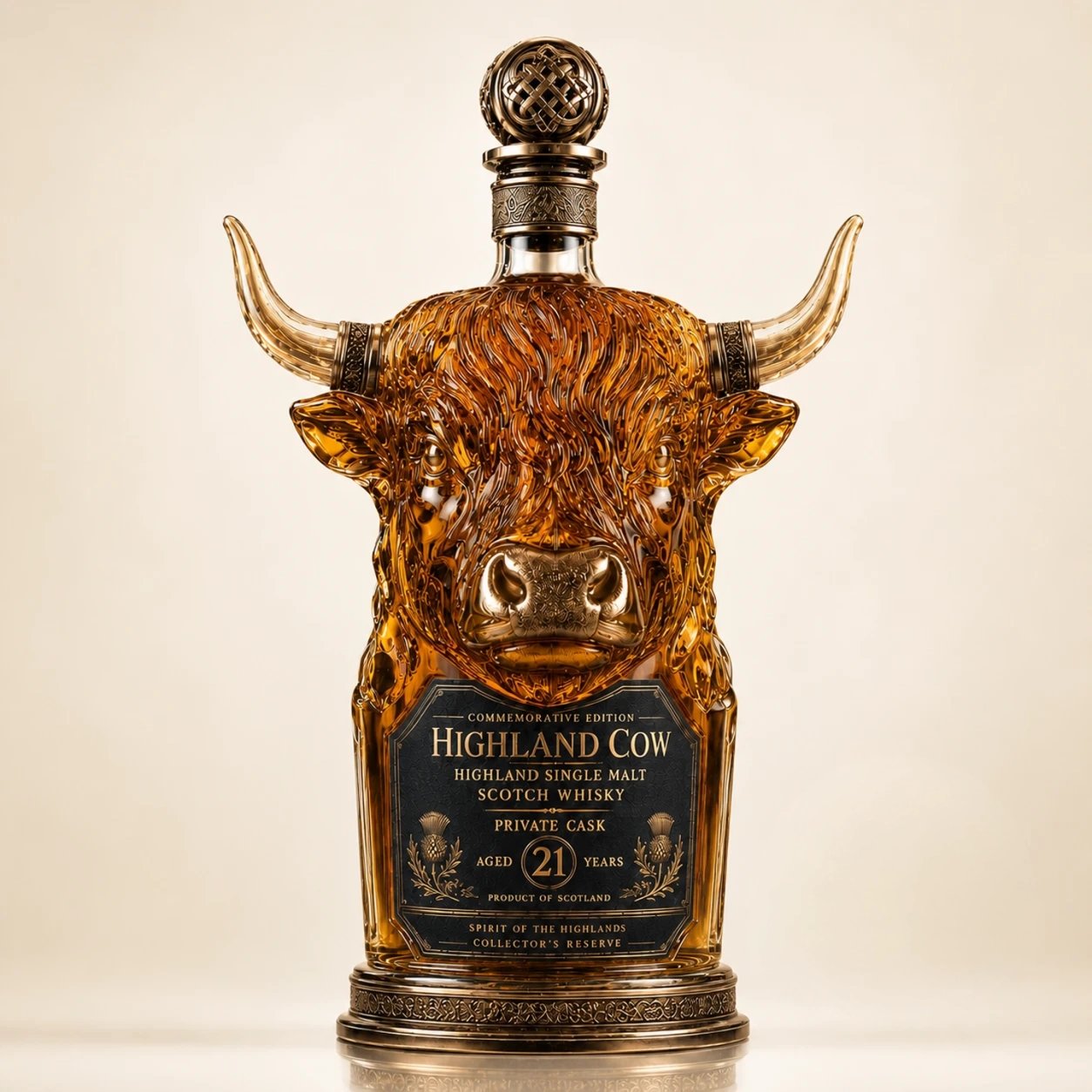 🔥✨Limit to Sale✨ 🔥Highland Cow Private Cask 21 Years Whisky Bottle