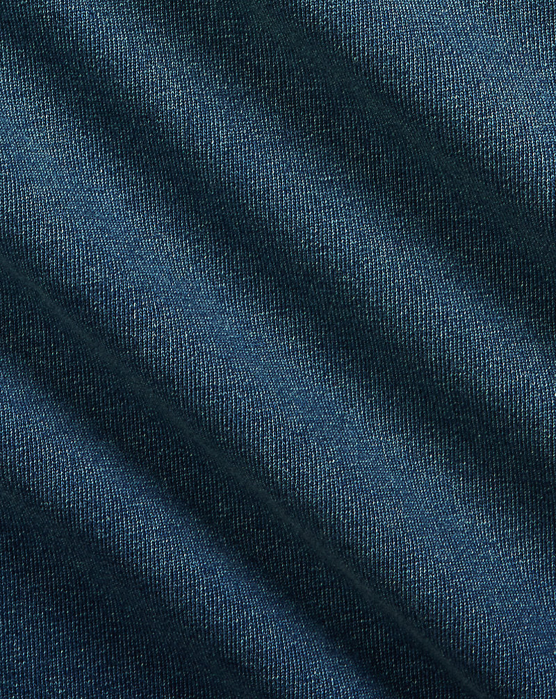 Indigo French Terry Sweatshirt Washed Blue Indigo