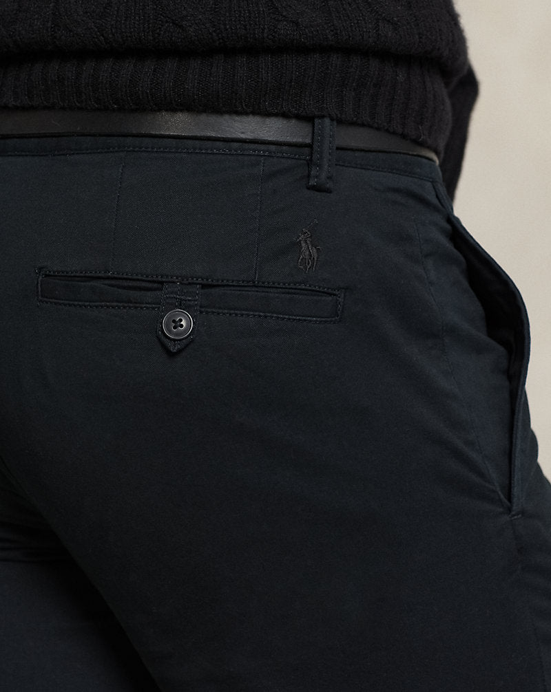 Stretch Slim-Fit Twill Trouser Black