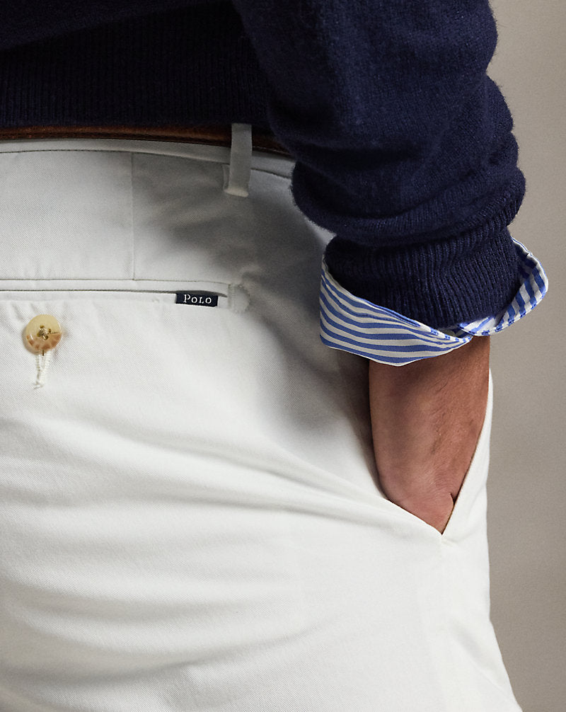 Stretch Slim Fit Chino Trouser Deckwash White