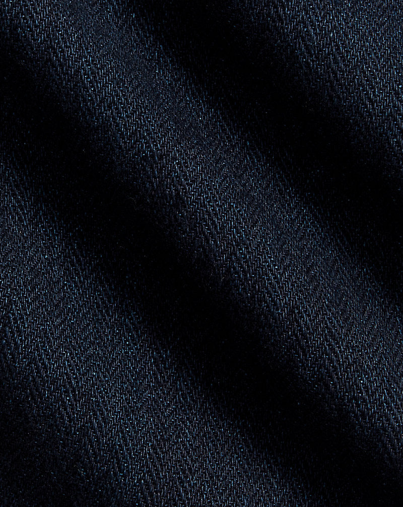 Indigo Herringbone Officer's Trouser Deep Navy