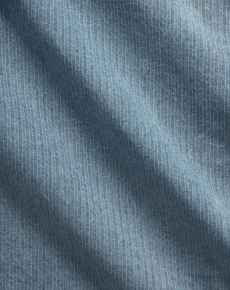 Indigo Herringbone Twill Workshirt Faded Indigo