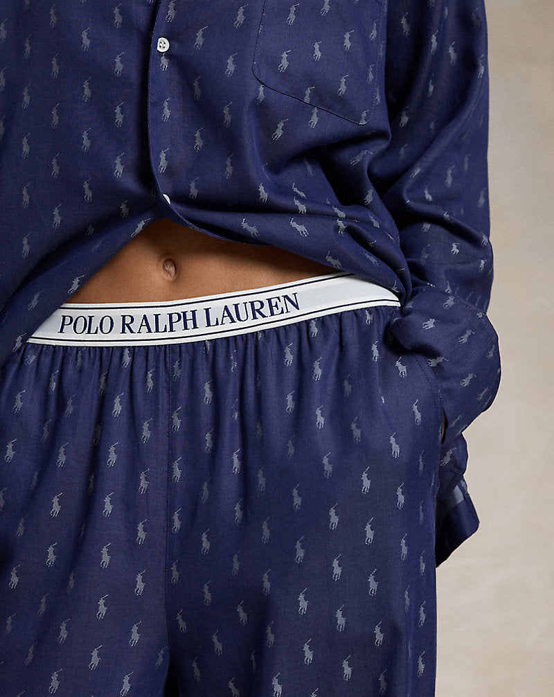Allover Pony Pyjama Set Navy