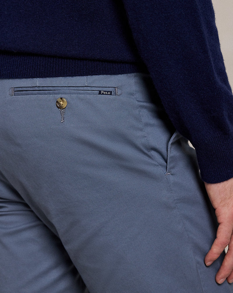 Stretch Slim Fit Chino Trouser Bay Blue