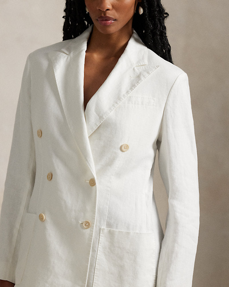 Double-Breasted Linen Blazer Nevis