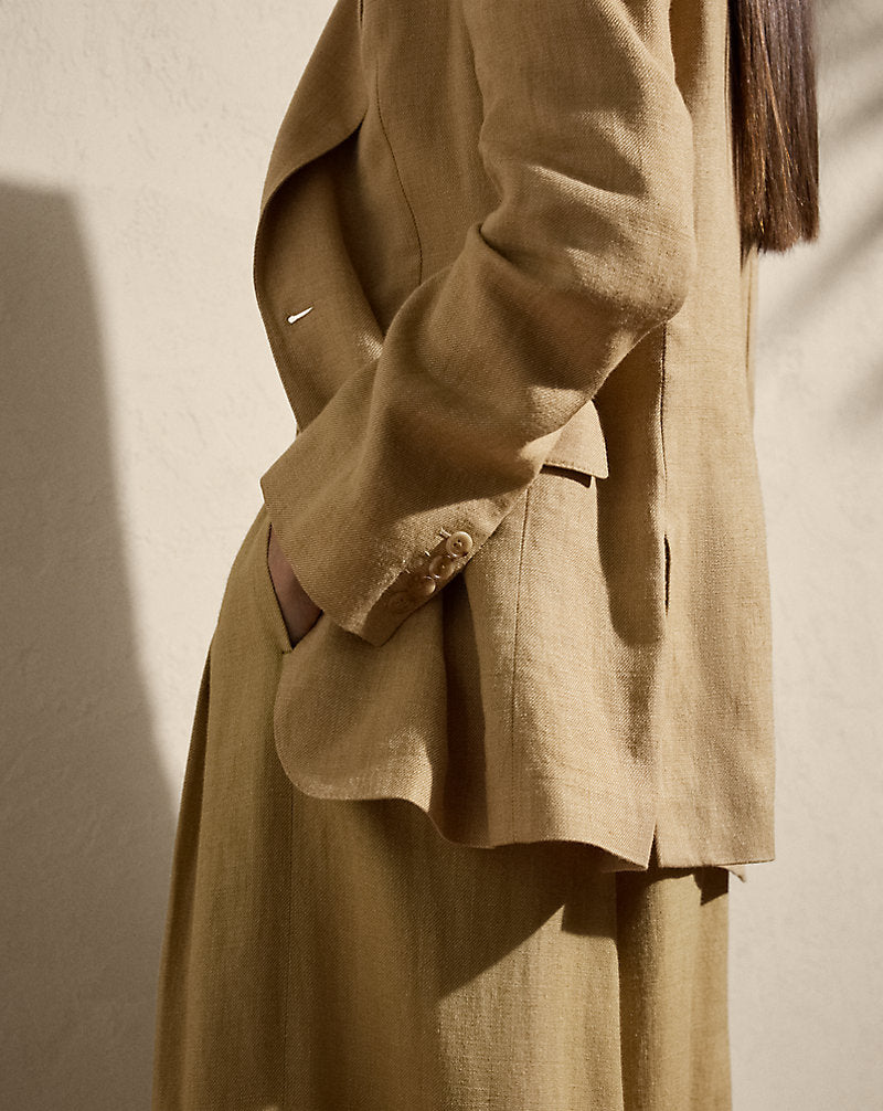 Russell Silk-Linen Twill Jacket Lux Tan
