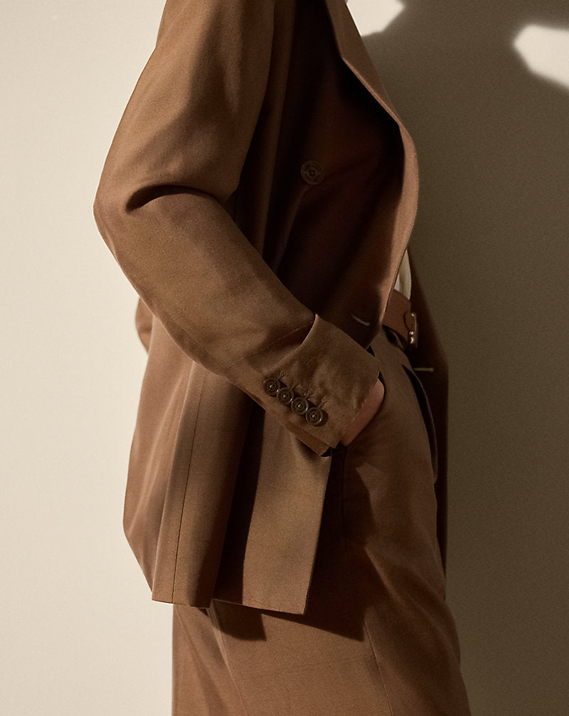 Timothy Silk Shantung Jacket Cocoa