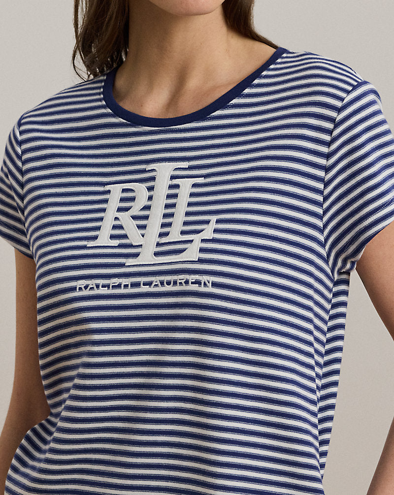 Logo Striped Interlock Sleep T-Shirt Blue Stripe