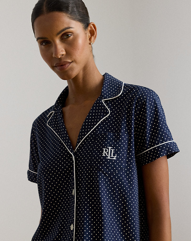 Polka-Dot Boxer Sleep Set Navy