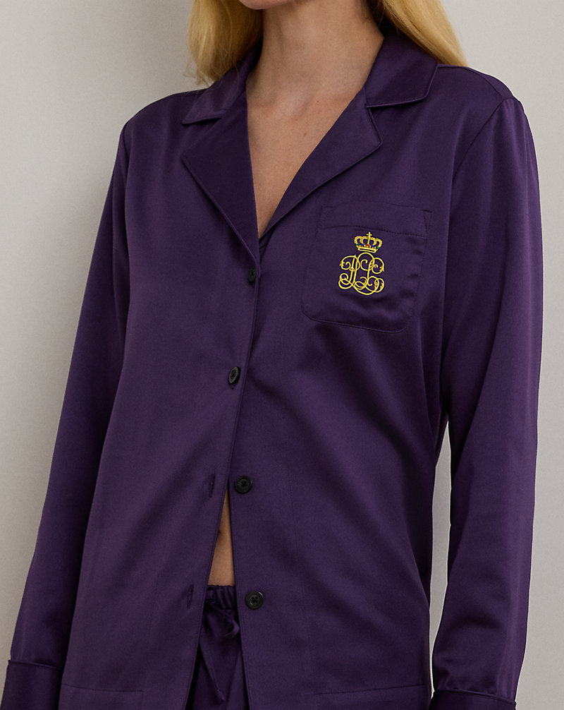 Satin Sleep Set Aubergine