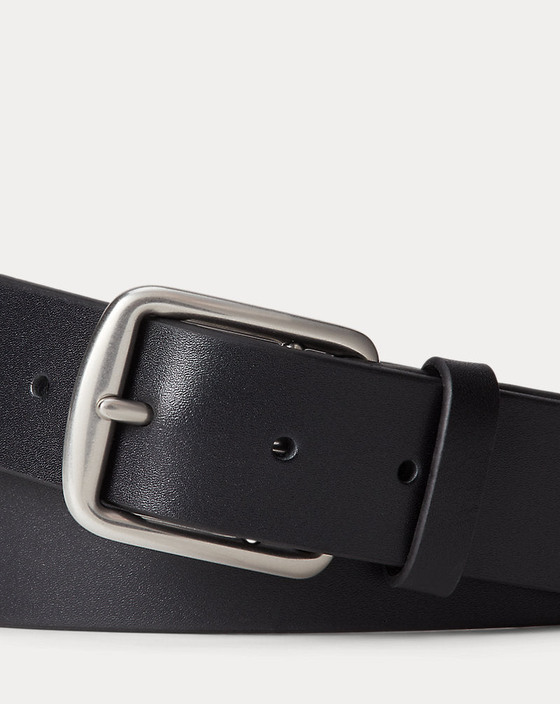Signature Pony Leather Belt Black