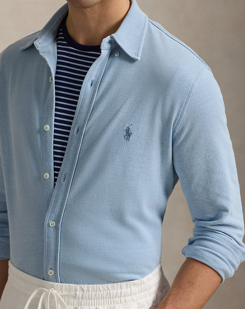 Featherweight Mesh Shirt Light Indigo