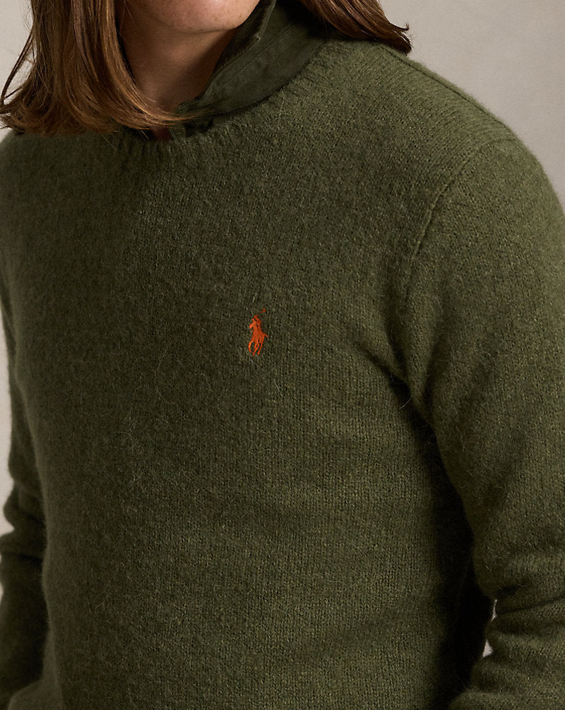 Textured Crewneck Jumper New Olive