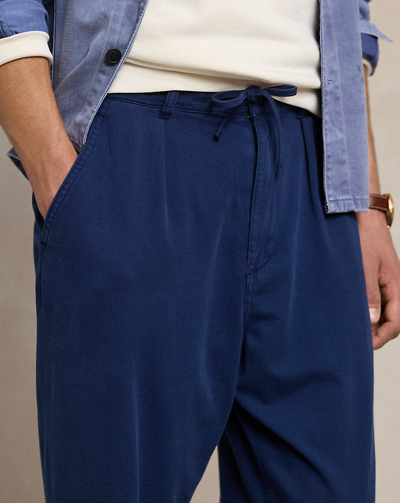 Relaxed Fit Garment-Dyed Twill Trouser Eastside Royal