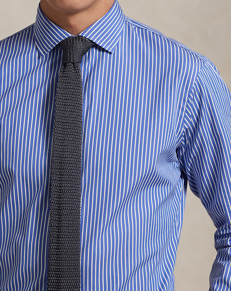 Custom Fit Striped Poplin Shirt Blue/White