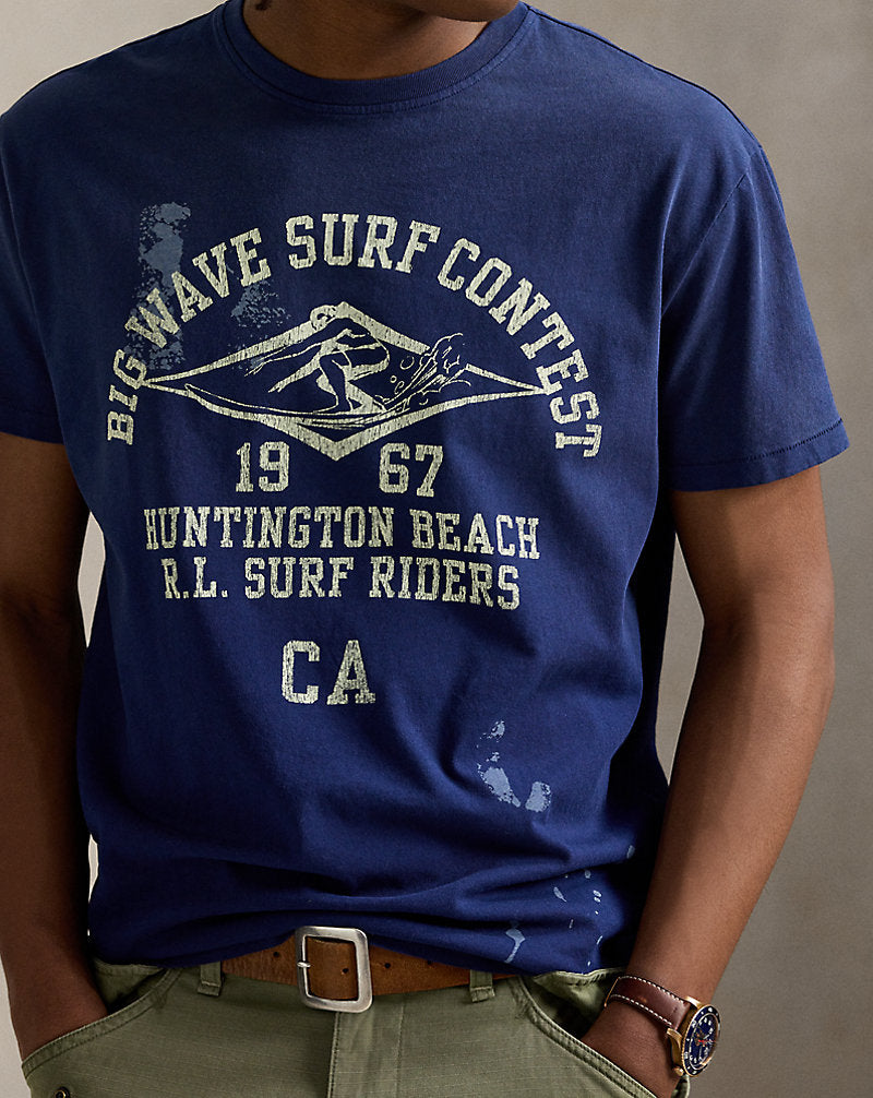 Classic Fit Jersey Graphic T-Shirt Classic Navy