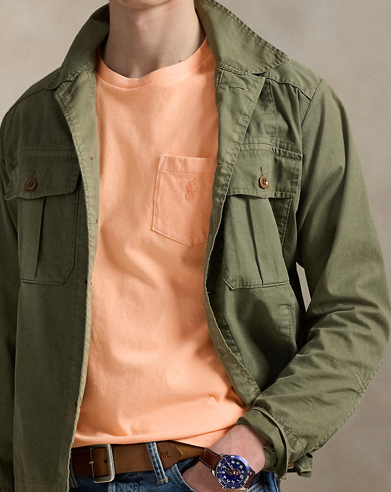 Custom Slim Mineral-Dyed Pocket T-Shirt Amber
