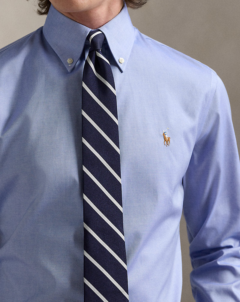 Slim Fit Pinpoint Oxford Shirt True Blue/White