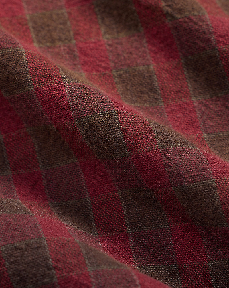 Checked Woven Shirt Jacket Red/Black