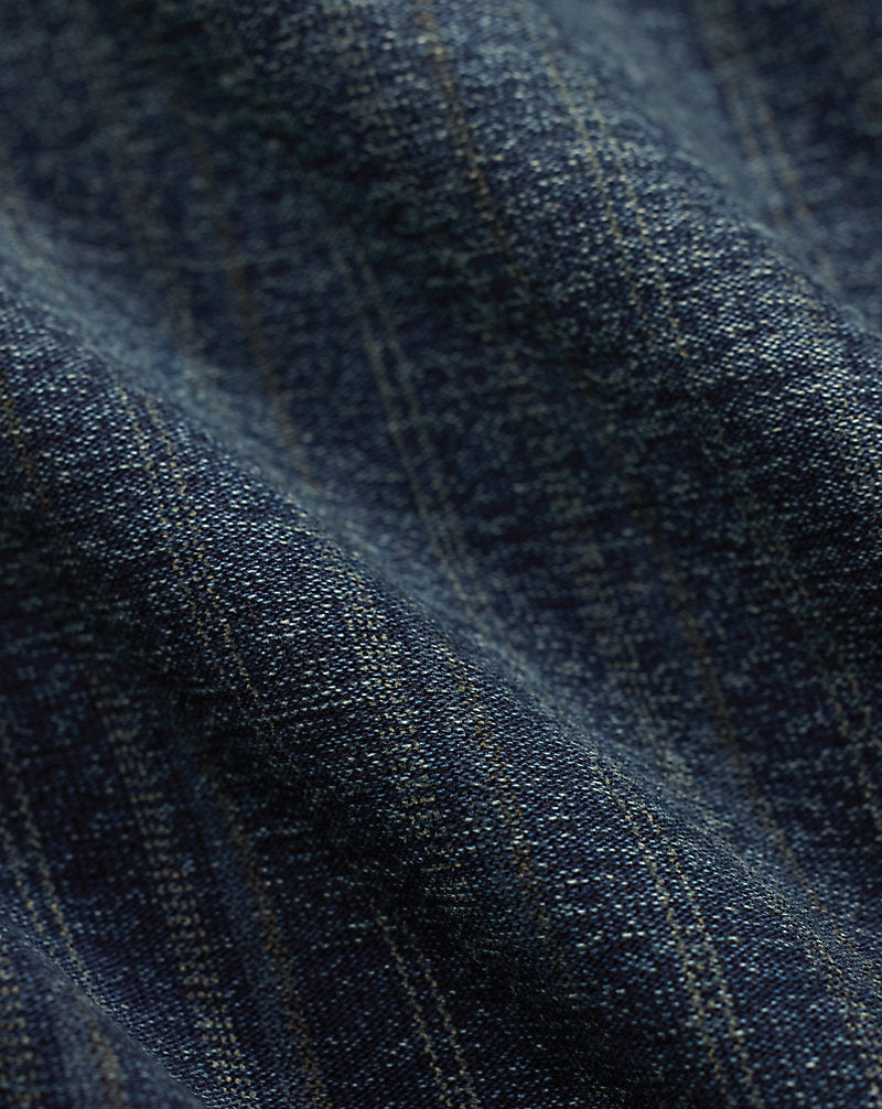 Indigo Striped Jersey Drawstring Trouser