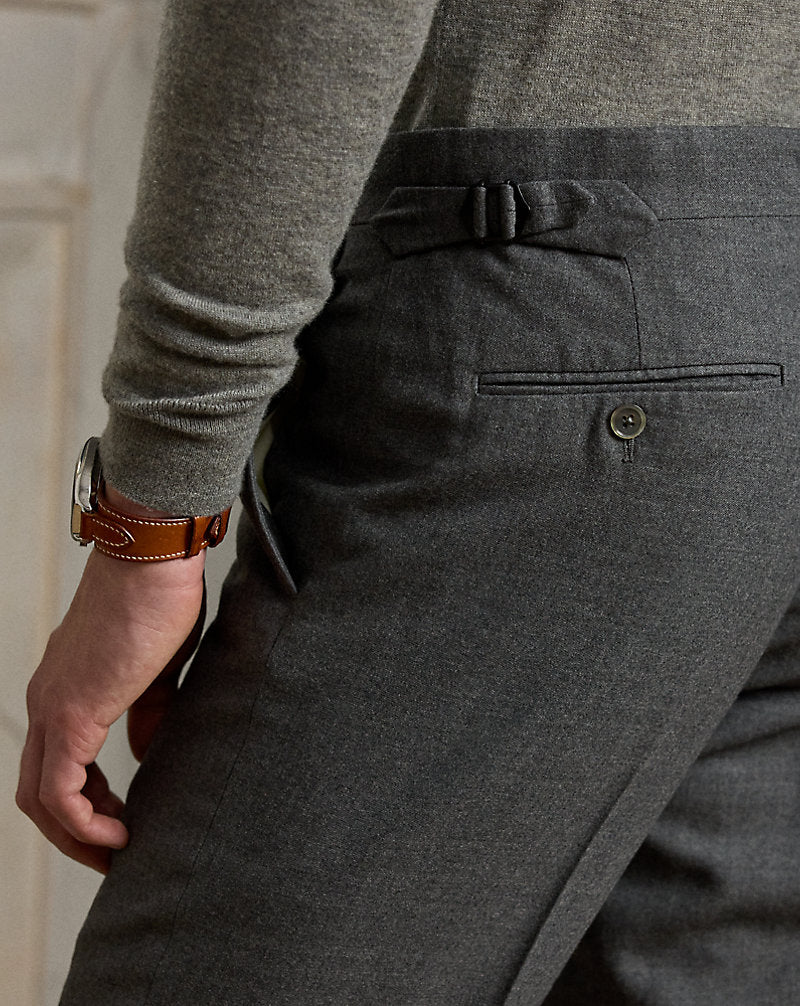 Gregory Hand-Tailored Flannel Trouser Medium Grey Heather