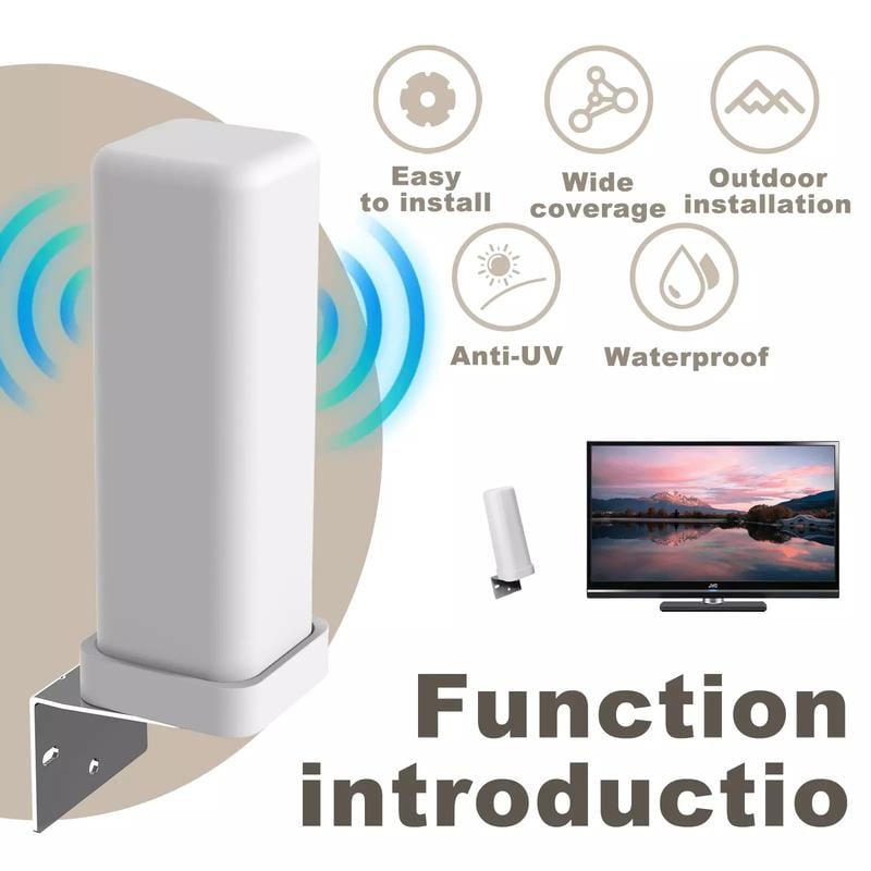 HDTV 1080P Outdoor HD 4K Digital TV Antenna 360° Signal Amplified