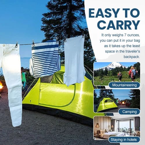 🎁 Portable Clothesline for Camping/Backyard/RV