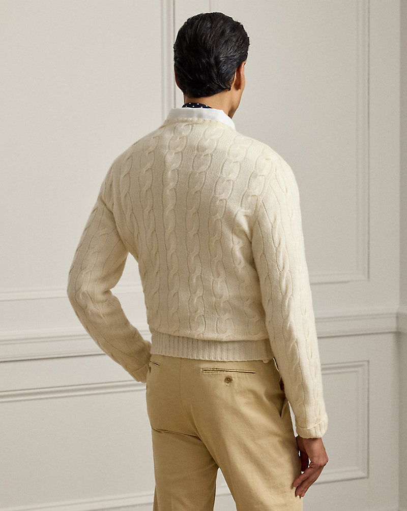 Cable-Knit Cashmere Jumper Classic Cream