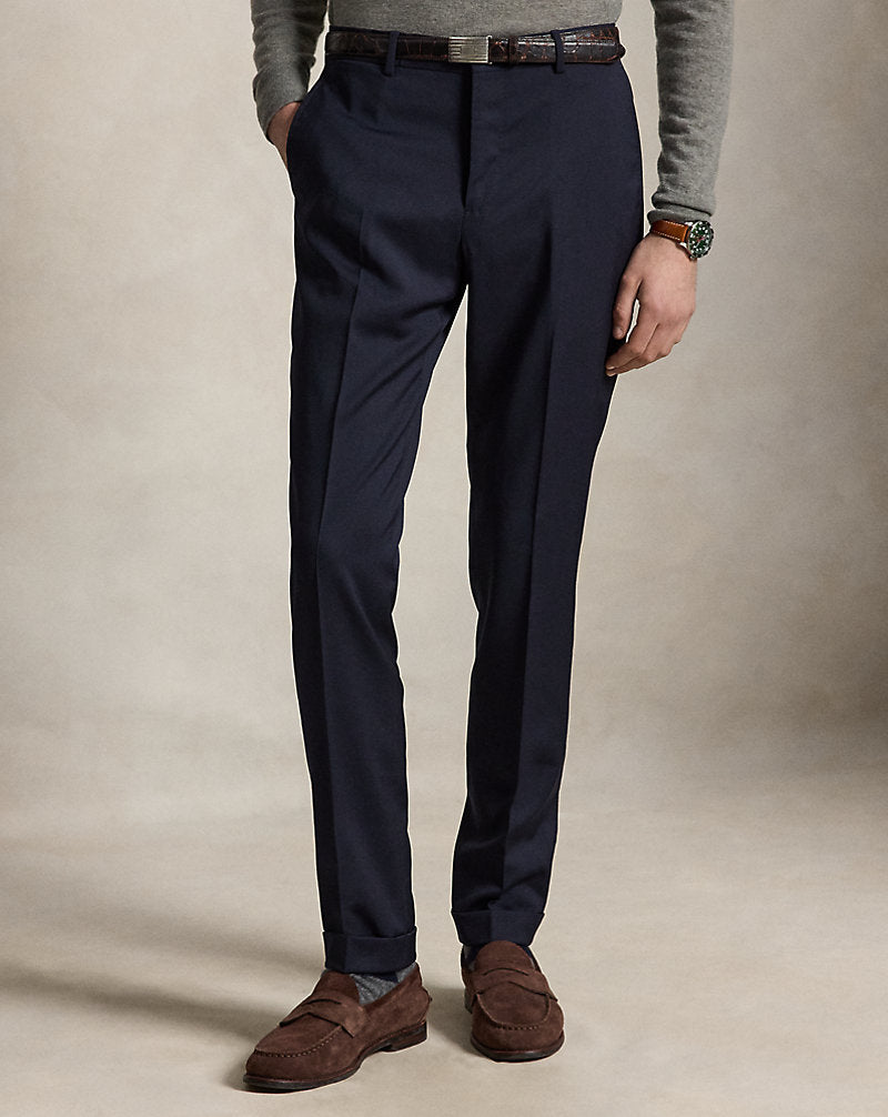 Slim Fit Wool Twill Trouser Classic Navy