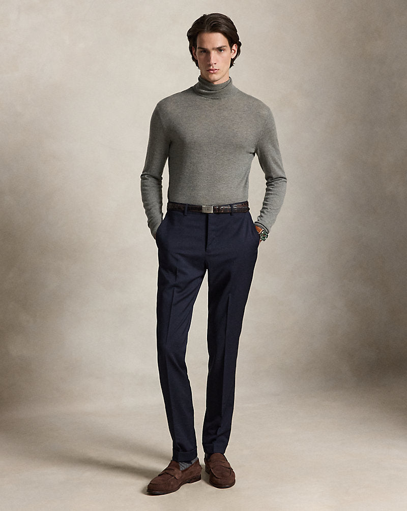Slim Fit Wool Twill Trouser Classic Navy