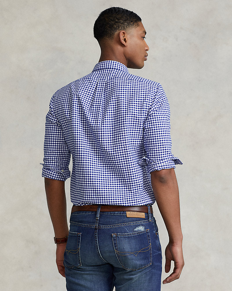 Slim Fit Gingham Oxford Shirt Royal/White