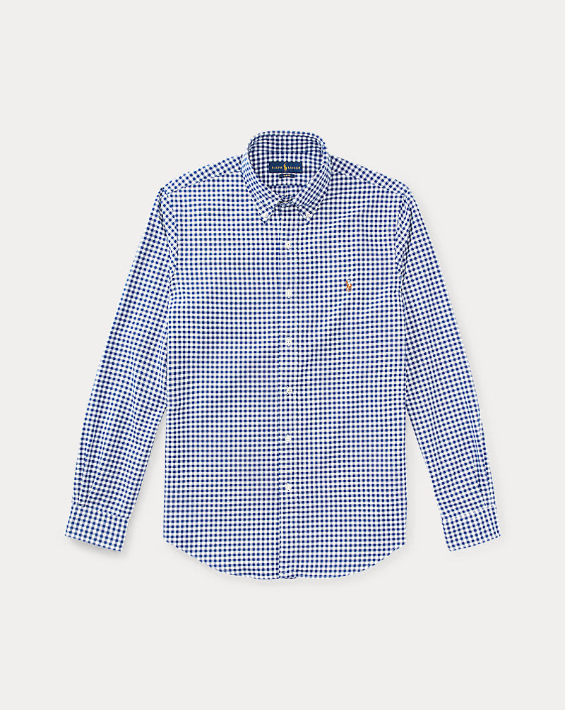 Slim Fit Gingham Oxford Shirt Royal/White