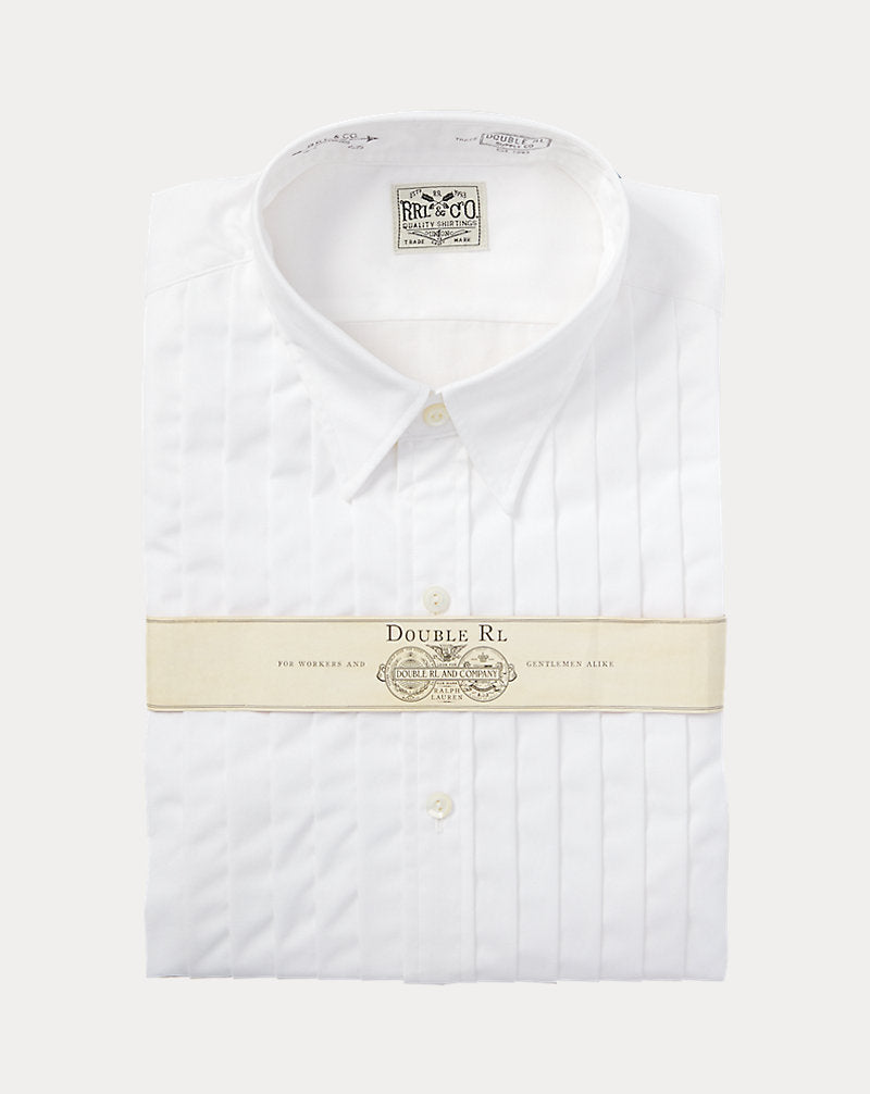 Slim Fit French Cuff Tuxedo Shirt White