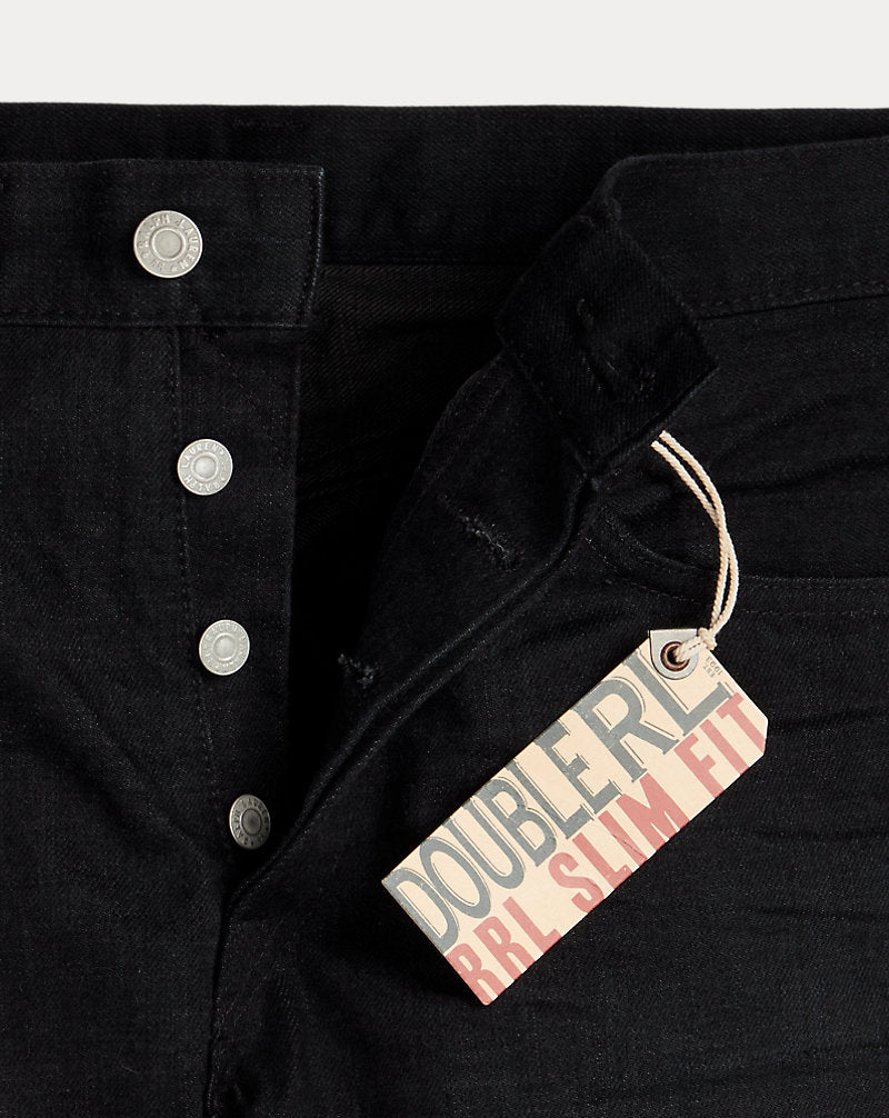 Slim Fit Black Selvedge Jean Black