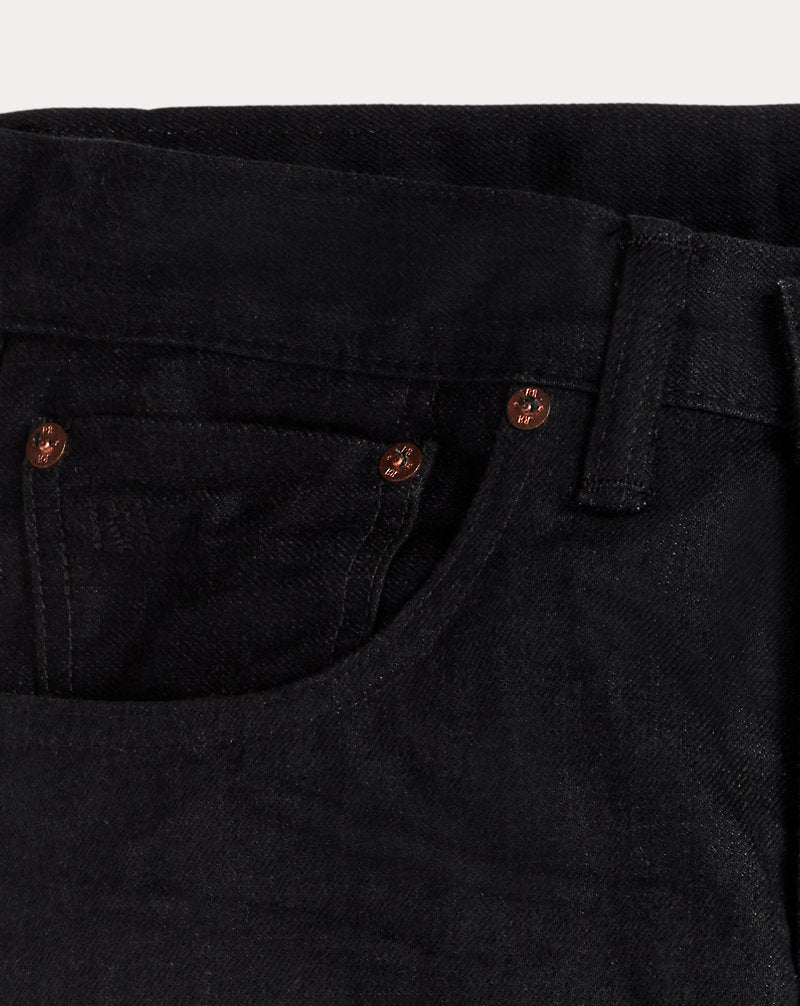 Slim Fit Black Selvedge Jean Black