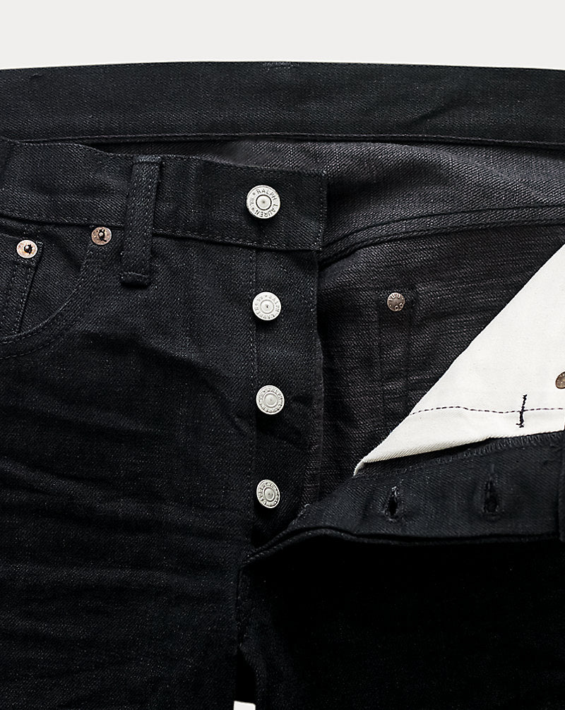 Slim Fit Black Selvedge Jean Black