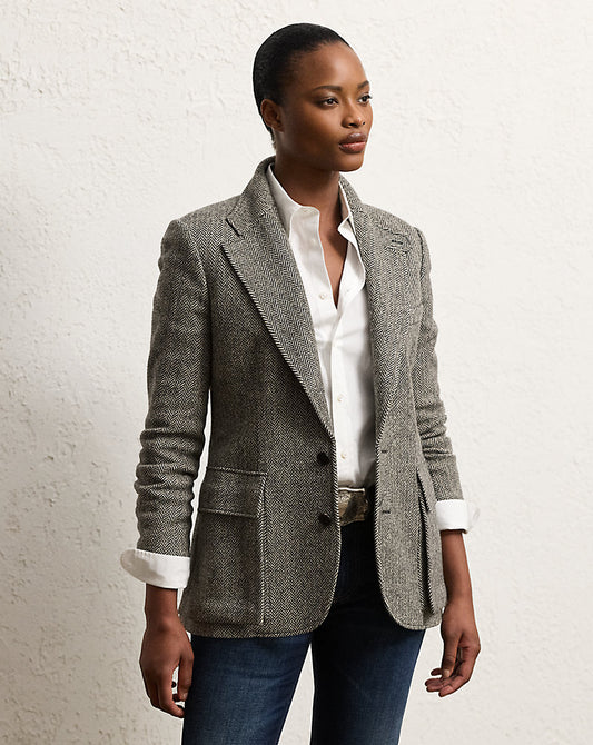 The Tweed Jacket Black/Cream