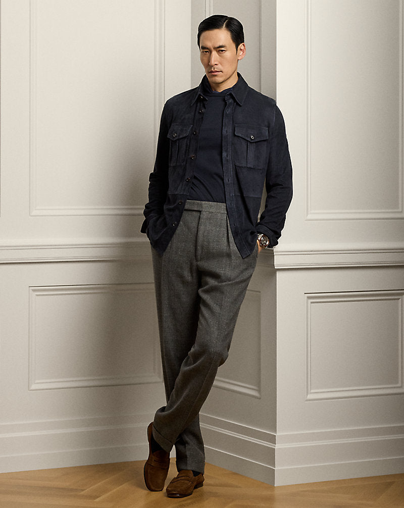 Suede Overshirt Classic Chairman Navy