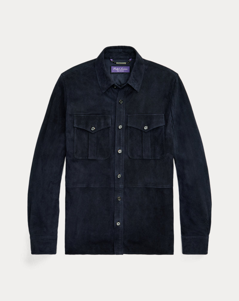 Suede Overshirt Classic Chairman Navy