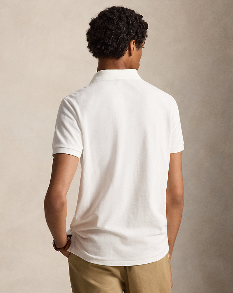 The Iconic Mesh Polo Shirt White/Navy