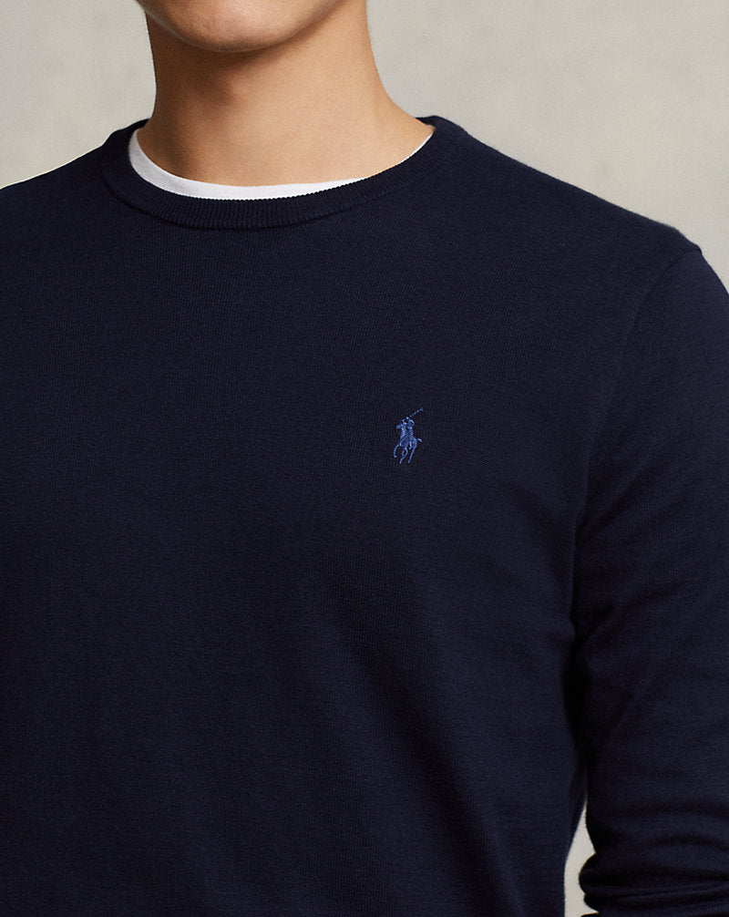 Slim Fit Cotton Sweater Hunter Navy