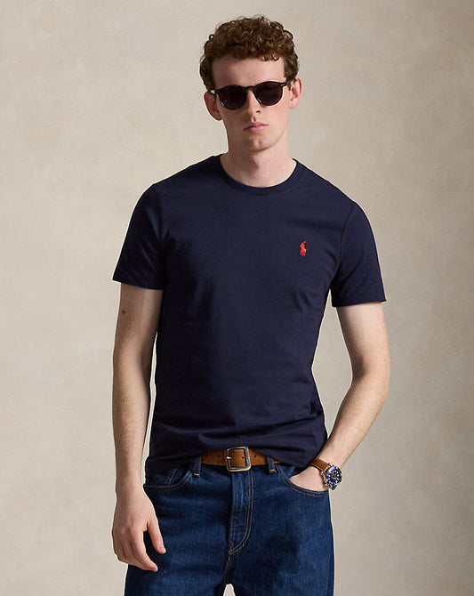 Custom Slim Fit Jersey Crewneck T-Shirt Ink