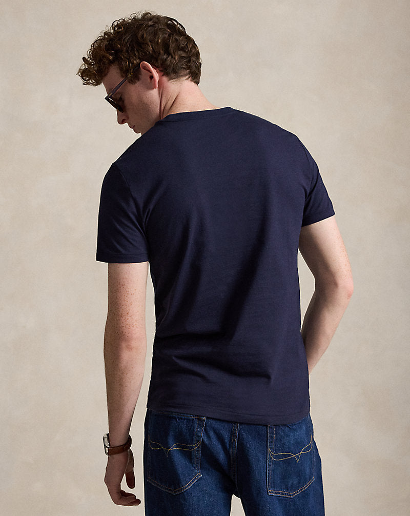 Custom Slim Fit Jersey Crewneck T-Shirt Ink