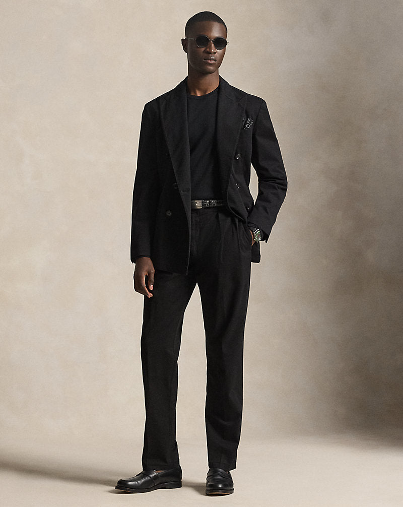 Slim Fit Cotton Sweater Black