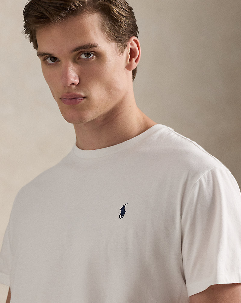 Classic Fit Jersey Crewneck T-Shirt White