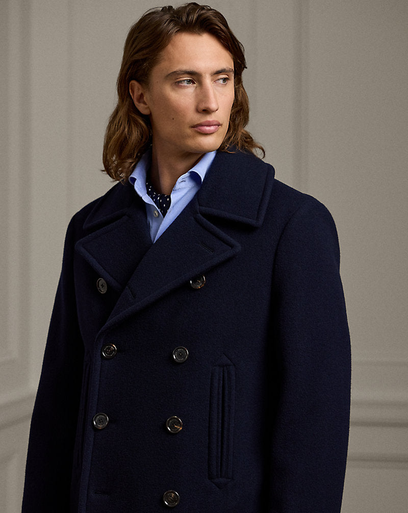 Fullerton Wool-Cashmere Peacoat Classic Chairman Navy