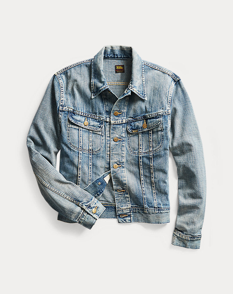 Leeland Indigo Denim Trucker Jacket Leeland Wash