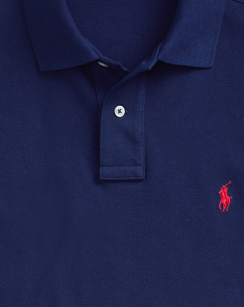 The Iconic Mesh Polo Shirt Navy/Red