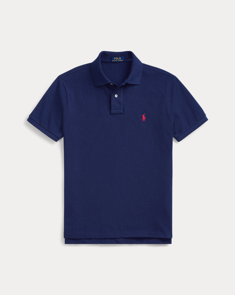 The Iconic Mesh Polo Shirt Navy/Red